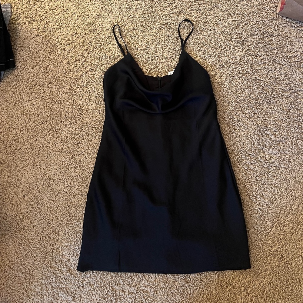 PACSUN black cowl neck slip mini dress